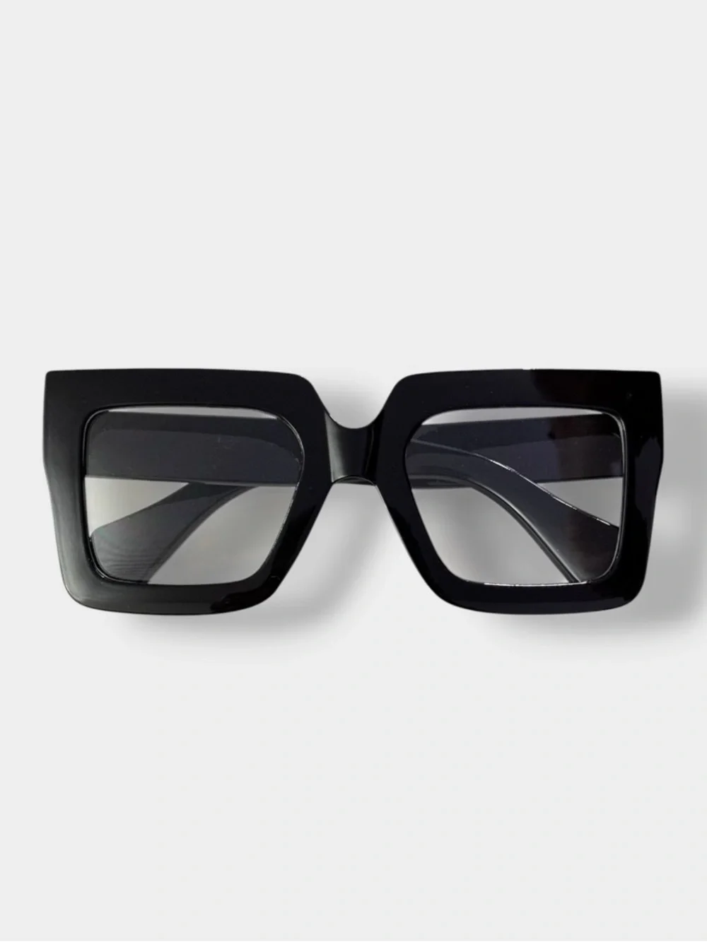 Oversized Square Sunglasses - Choice of Black, Clear, Leopard or Yellow/Blk - Picture 4 of 7